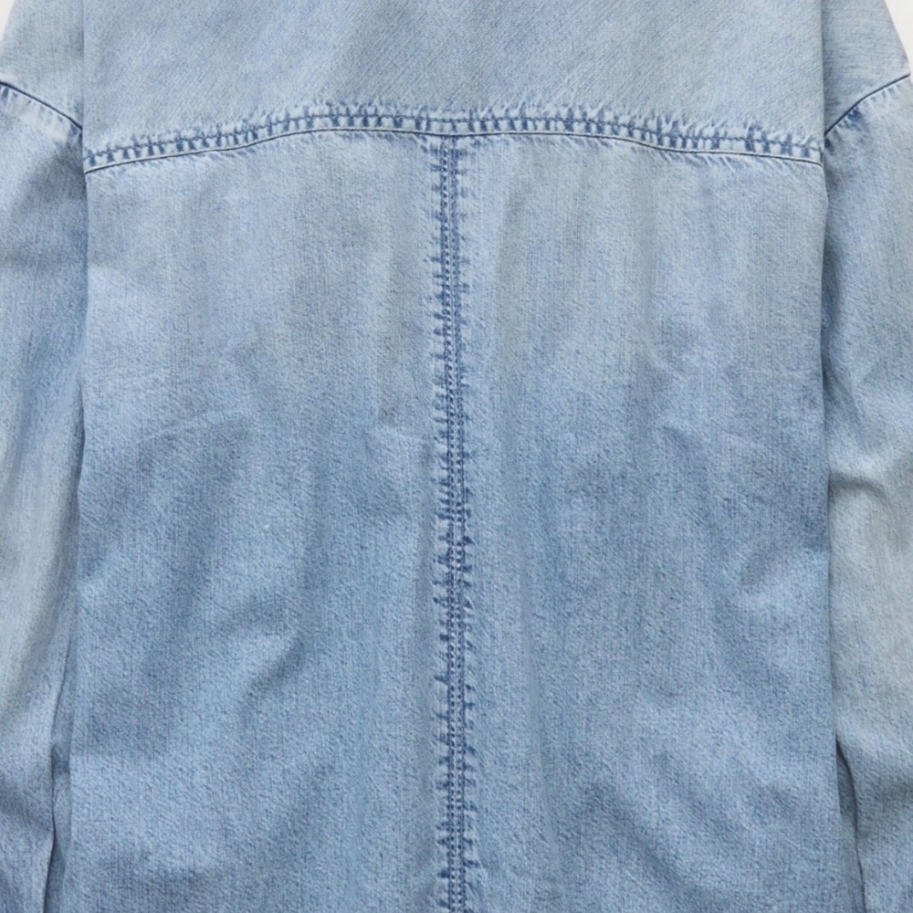 AE American Eagle Studded Denim Shacket - Picture 7 of 8